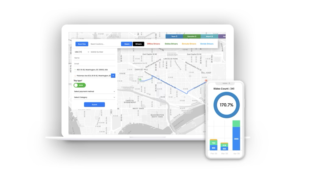 Taxi Dispatch & Fleet Management Platform | VAMOS